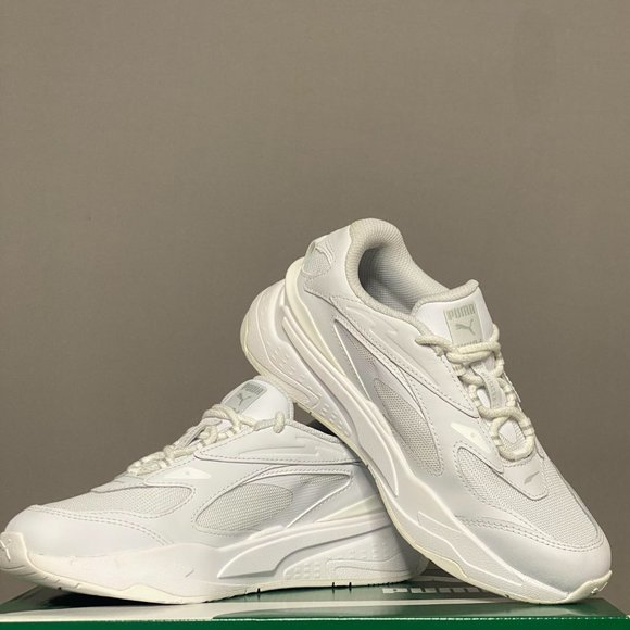 Puma RS-Fast Junior / Grade School Sneakers (Triple White) 382060-02 NEW - Picture 2 of 7